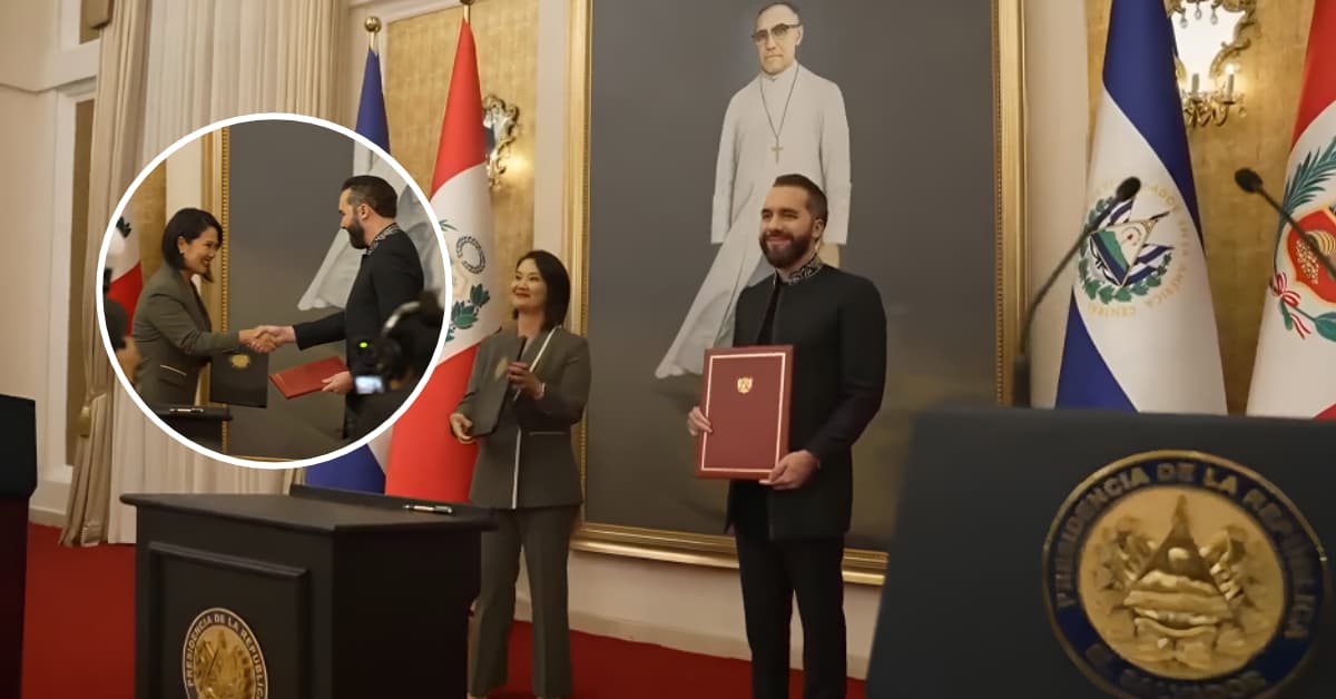 Keiko Fujimori firma convenio con Nayib Bukele para reforzar la lucha contra la delincuencia en el Perú