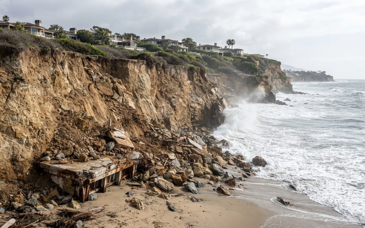 Alerta en California: una popular playa enfrenta condiciones peligrosas por la erosión y estructuras expuestas