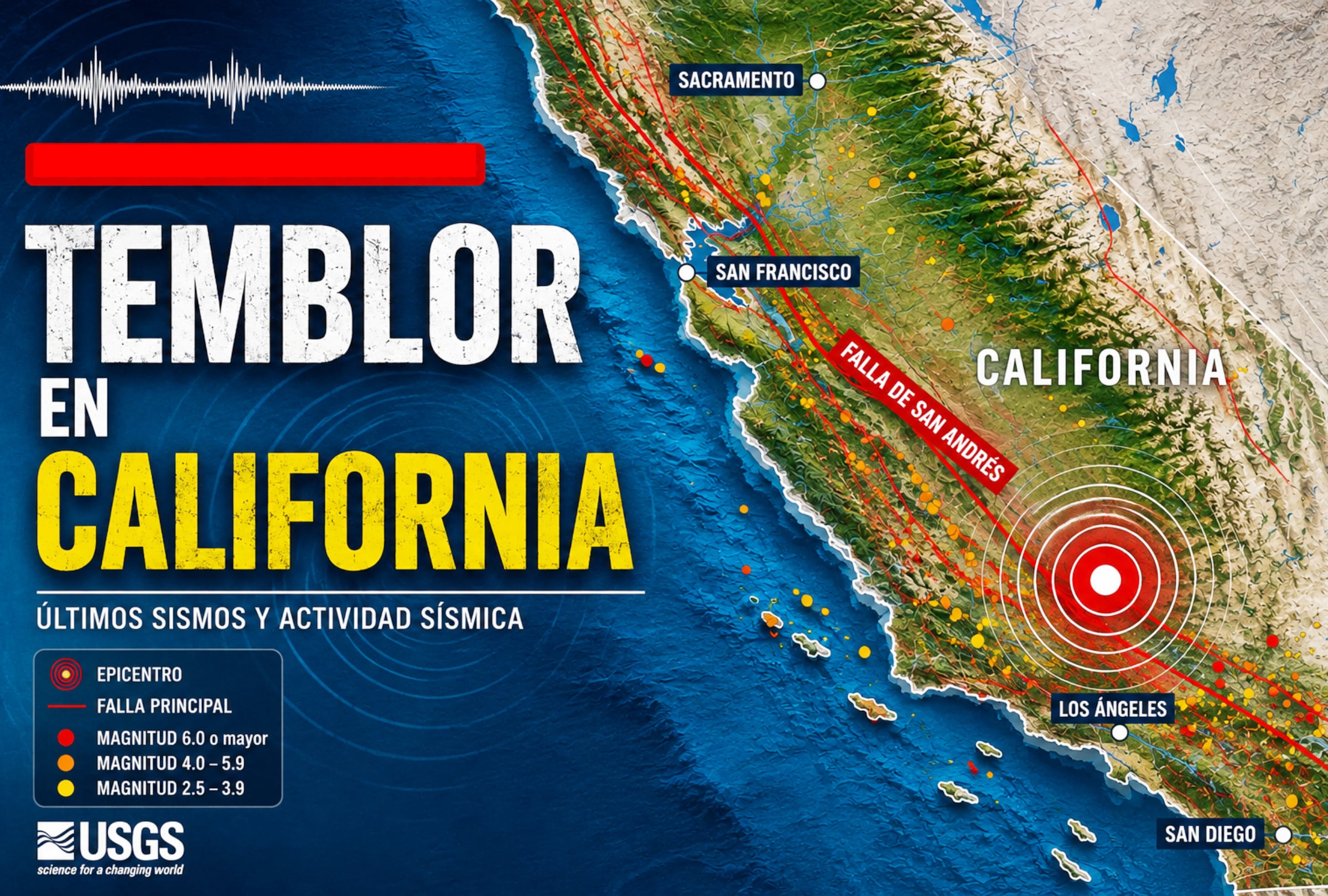 Temblor en California EN VIVO hoy, 31 de octubre 2026: hora exacta, magnitud y dónde fue el epicentro del último sismo vía el USGS