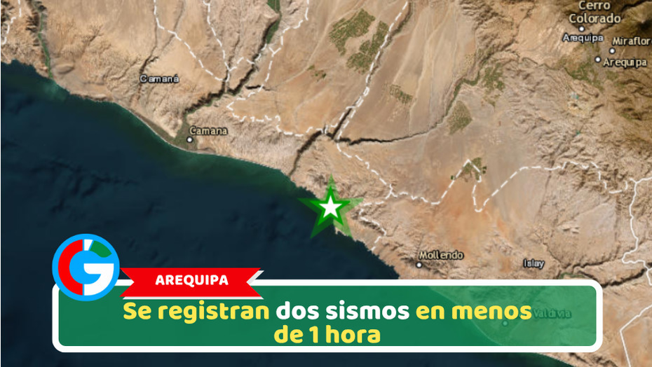 Arequipa: Se registran dos sismos en menos de 1 hora