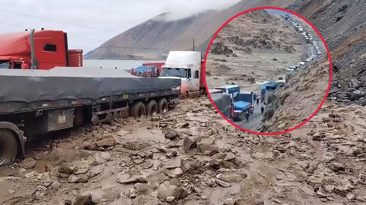 Panamericana Sur: 4 días atrapados con vehículos enterrados y varados en 7 km. de la carretera