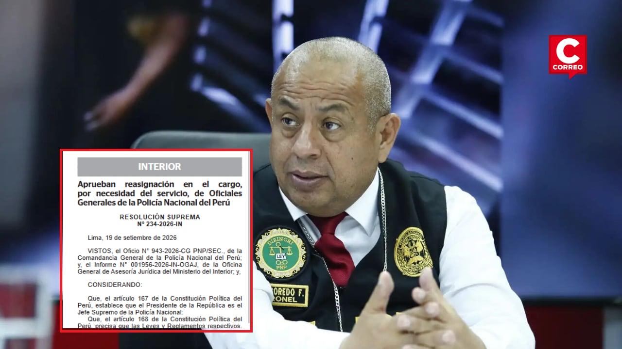 Reasignan a 23 oficiales generales PNP: Víctor Revoredo deja la Dirincri y pasa a Dirección de Asuntos Internacionales