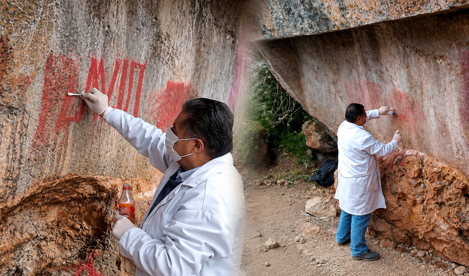 Atentado en Sacsayhuamán: desconocidos dañan con pintura roja y rosada una roca labrada de Lanlacuyoq