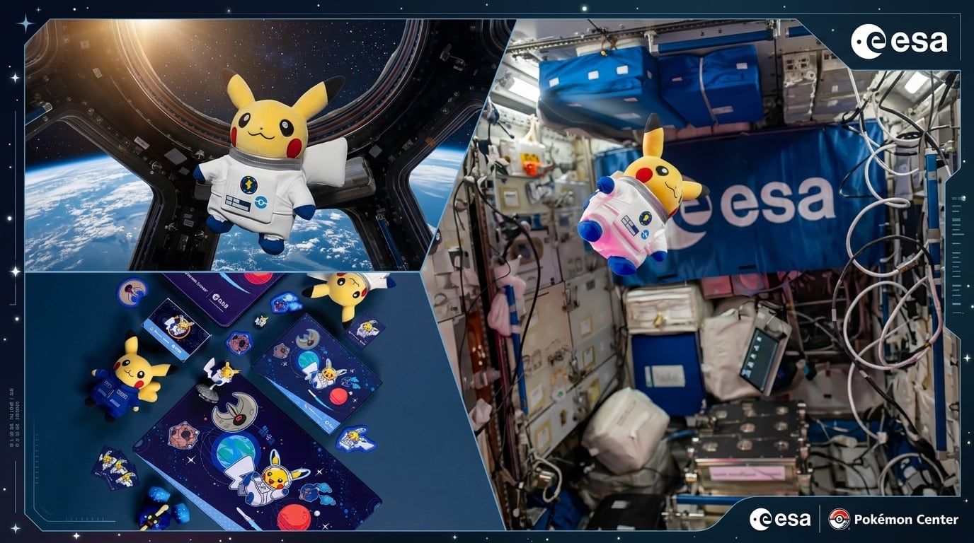 Pokémon y la Agencia Espacial Europea lanzan la colección oficial de Astronaut Pikachu en Pokémon Center