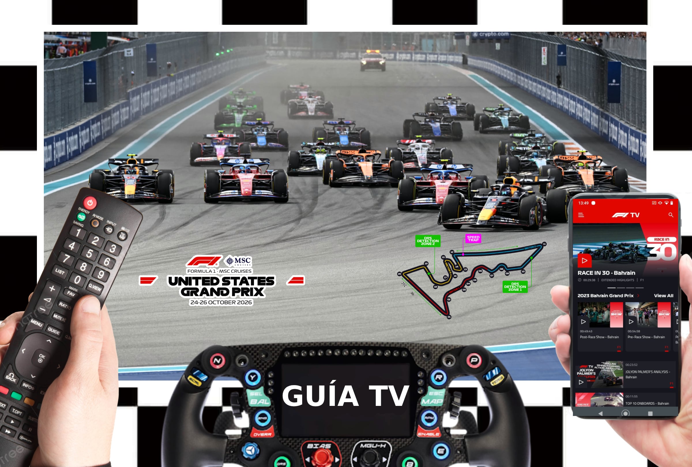 ¿En qué canal transmiten carrera F1 del GP de Estados Unidos 2026 EN VIVO por la Fórmula Uno?