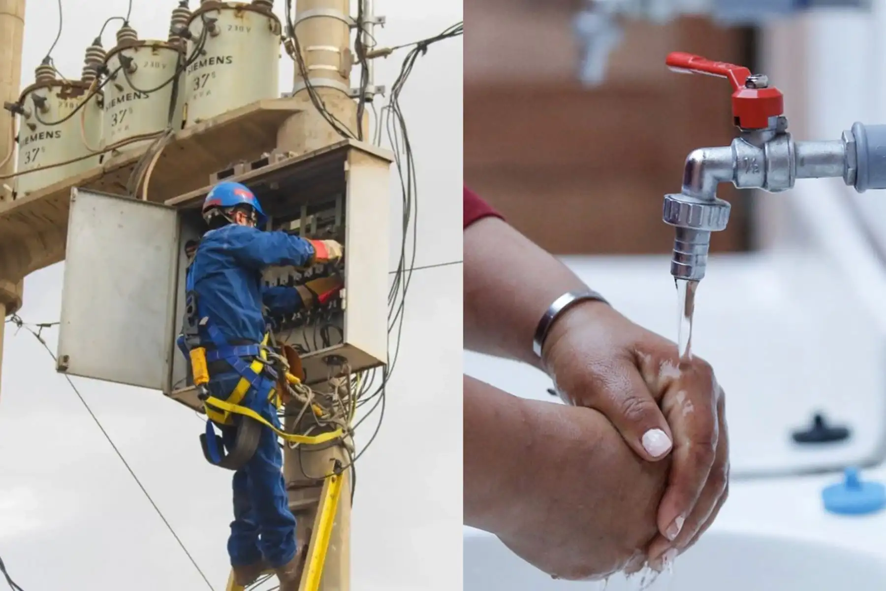 Corte de agua y luz hasta el 1 de noviembre: zonas afectadas y hora de reposición