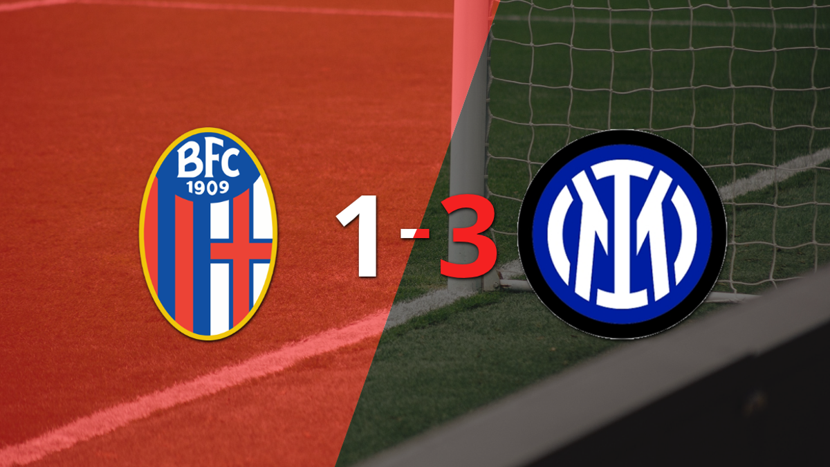 Serie A: Inter lo dio vuelta ante Bologna y venció por 3 a 1