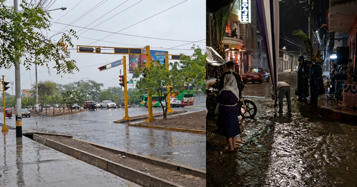 Piura soporta lluvias intensas: calles inundadas y otros puntos de la región en alerta por precipitaciones