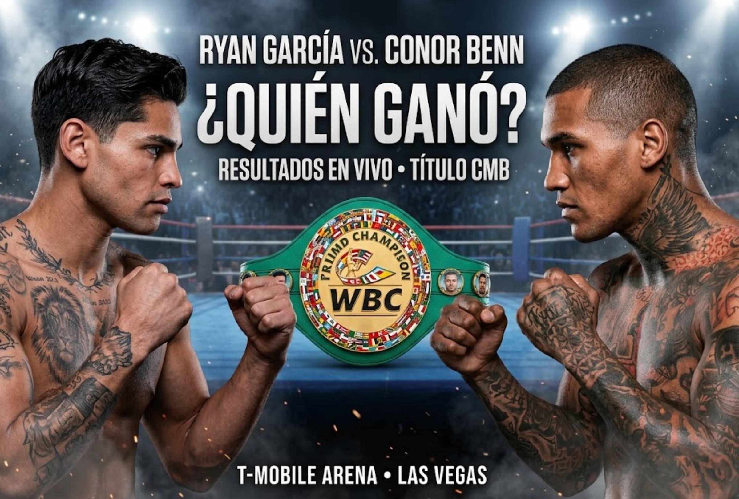 ¿Quién ganó la pelea de Ryan García vs. Conor Benn por el título CMB en Estados Unidos? Resultados de la cartelera