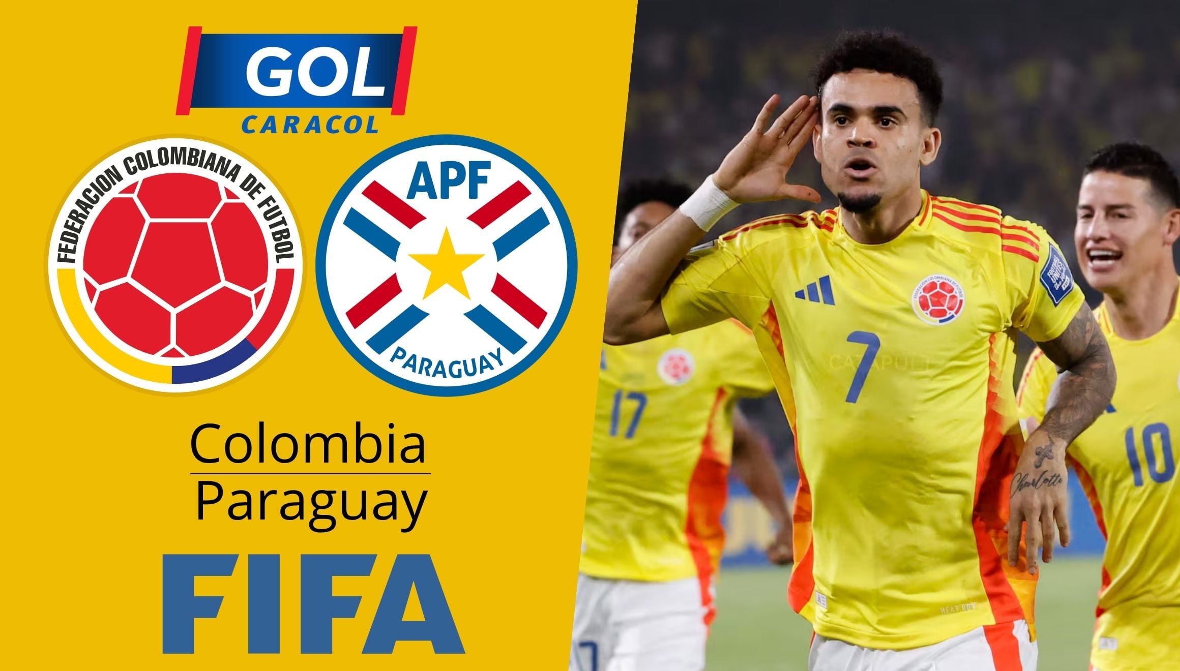 GOL Caracol televisó el partido Colombia 0-1 Paraguay por amistoso FIFA 2026