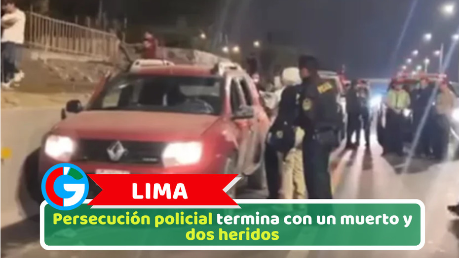 Lima: Persecución policial termina con un muerto y dos heridos