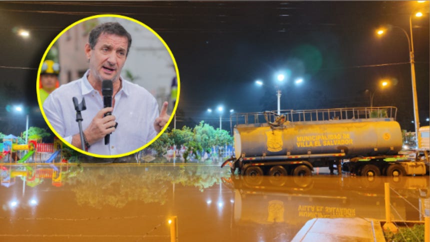Reggiardo dice que 56 familias en Villa el Salvador han sido afectadas por desborde de desagüe tras llovizna en Lima