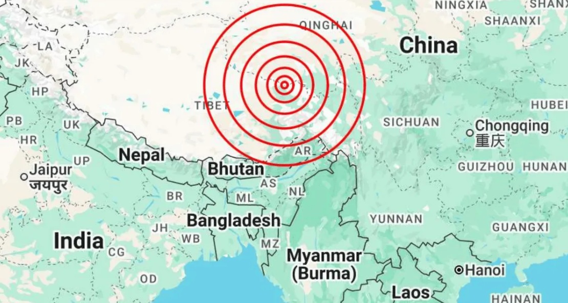 Terremoto de magnitud 7 sacude China y pone en alerta al Tíbet