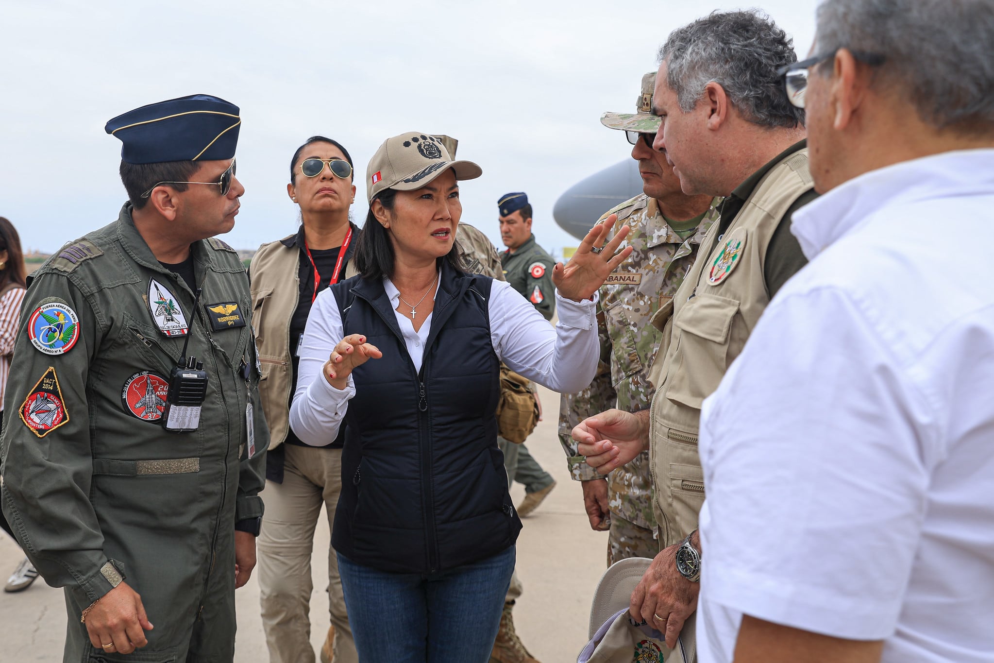 Keiko Fujimori llega a Lambayeque para supervisar trabajos ante el Fenómeno El Niño