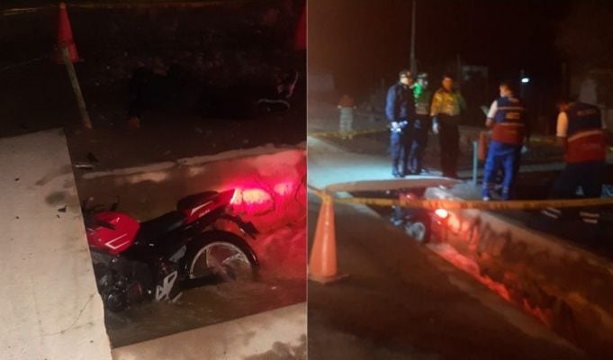 Motociclista muere al despistarse y caer a canal de riego en Tacna