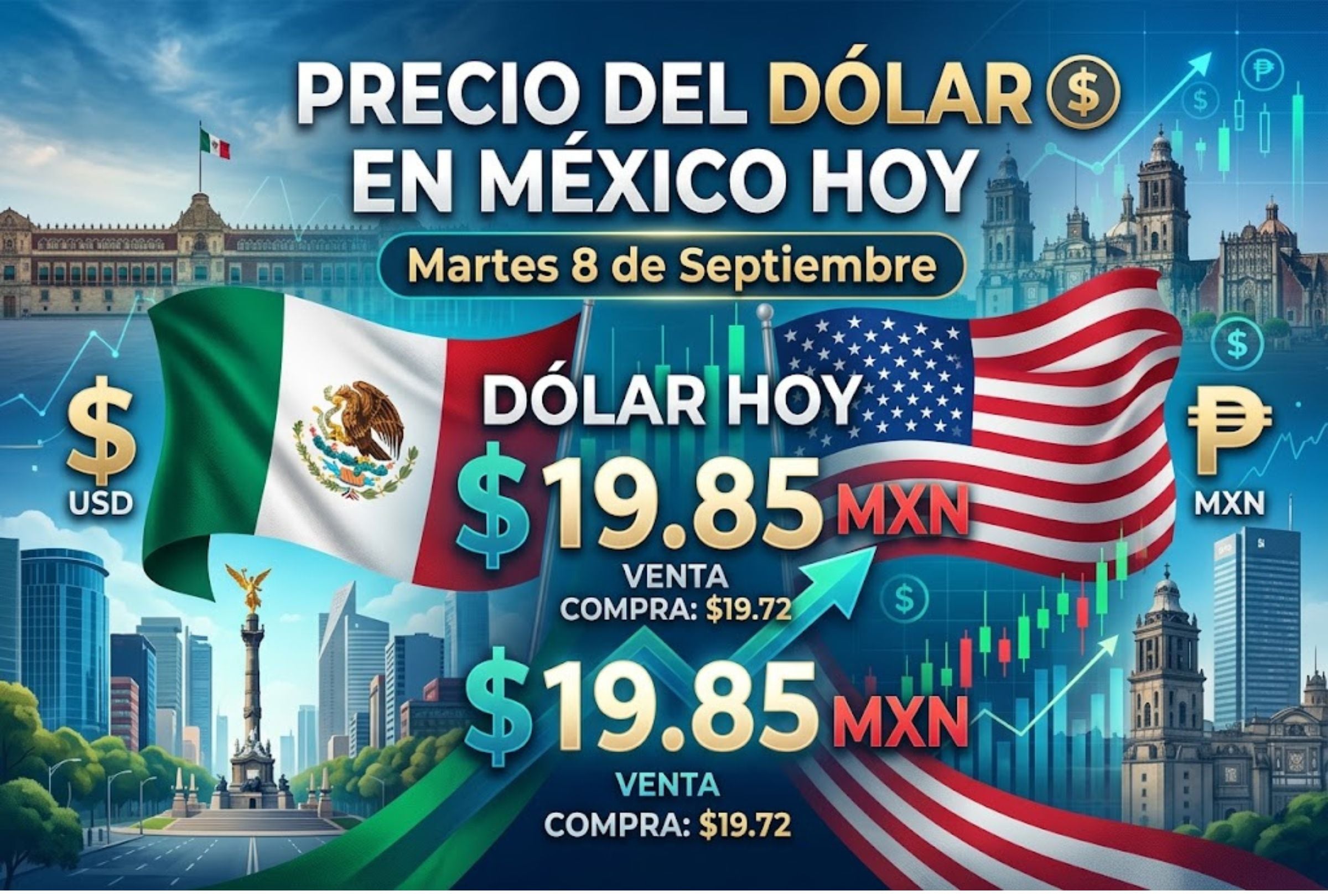 Precio del dólar en México hoy, martes 8 de septiembre de 2026: cuánto está el USD en MXN