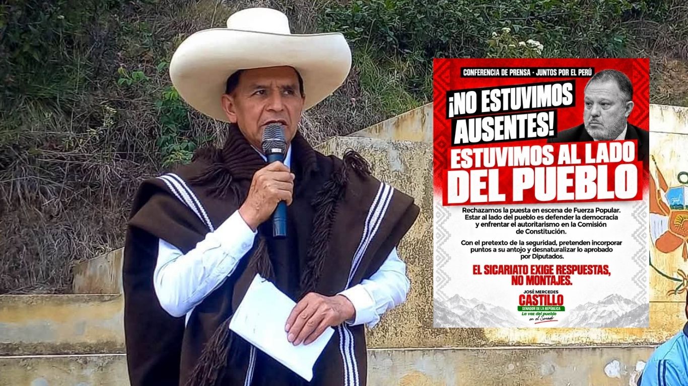 Hermano de Pedro Castillo acusa a Fuerza Popular de montar una escena en el Congreso para "desviar la atención del autoritarismo"