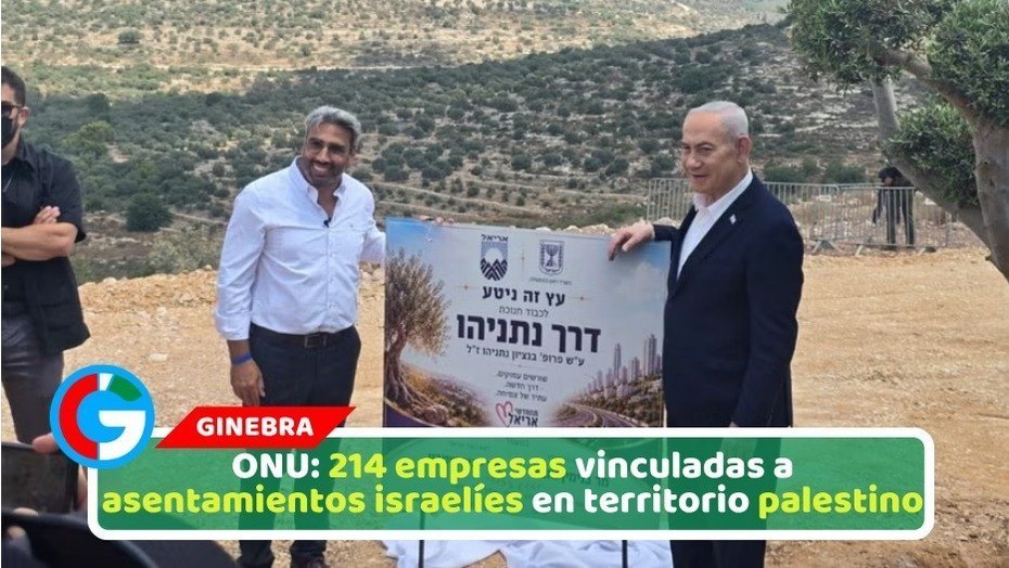 ONU: 214 empresas vinculadas a asentamientos israelíes en territorio palestino