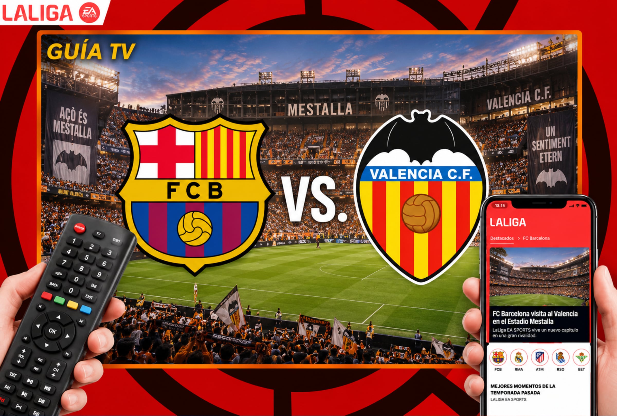 ¿A qué hora juega y en qué canal transmiten FC Barcelona vs. Valencia EN VIVO hoy por LaLiga 2026?