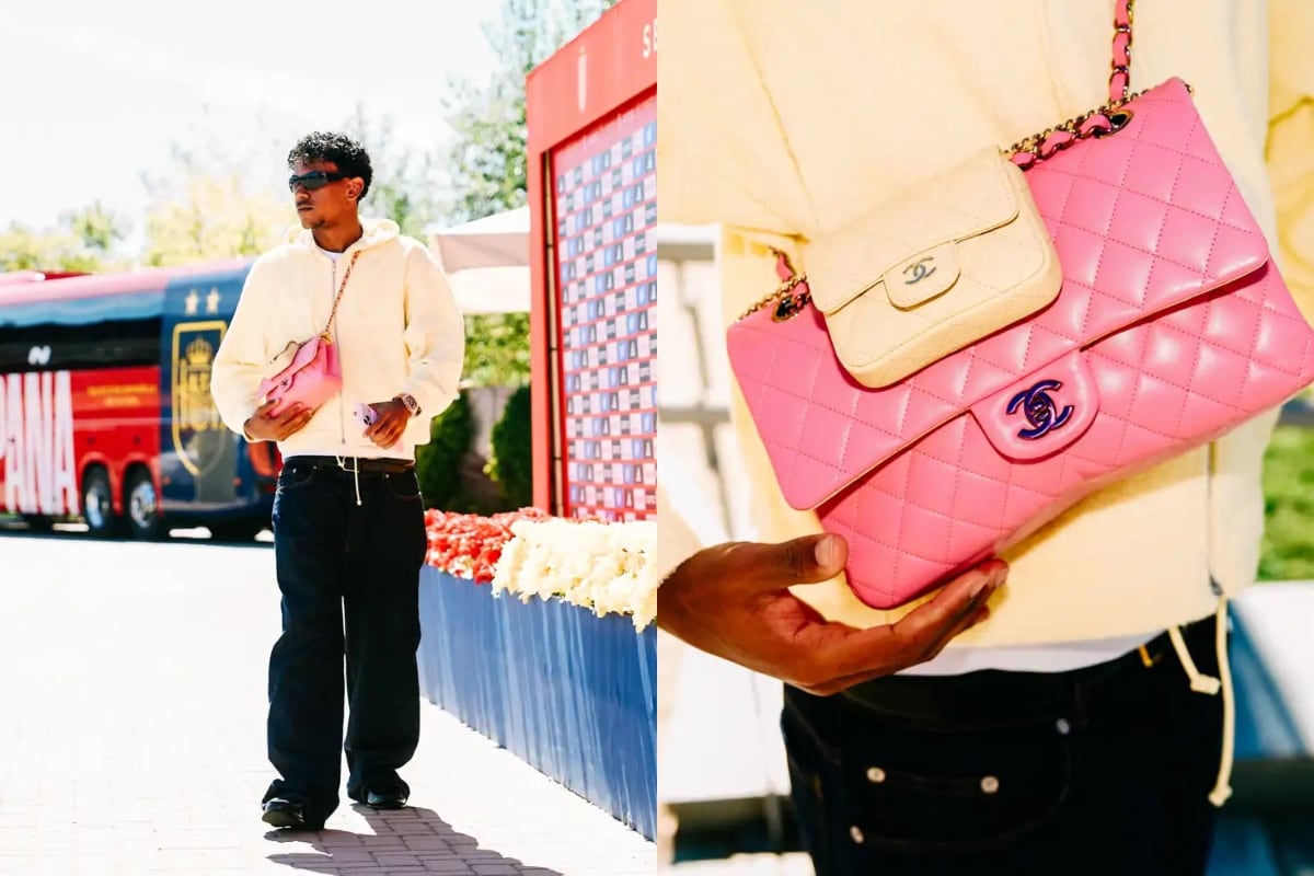 El sorprendente look de Lamine Yamal en la concentración de España con dos bolsos valorizados en 15 mil dólares