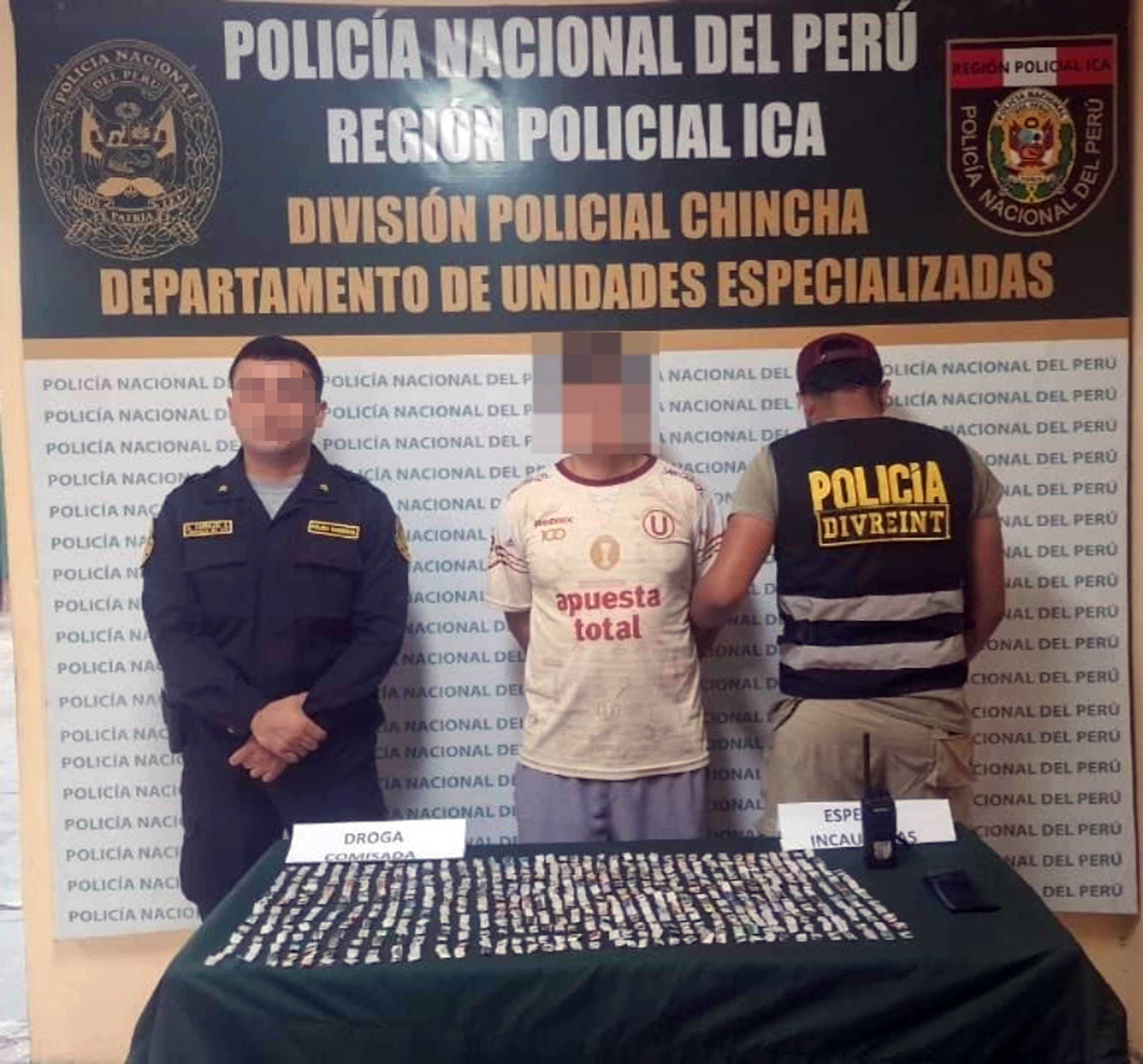 Chincha: atrapan a alias “Acuario” con cerca de 500 ketes de pasta básica de cocaína