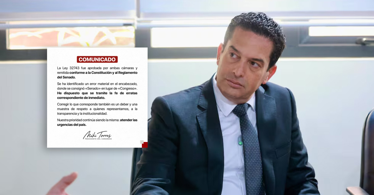 Miguel Torres dispone el trámite de la fe de erratas en ley de facultades: "Se ha identificado un error"