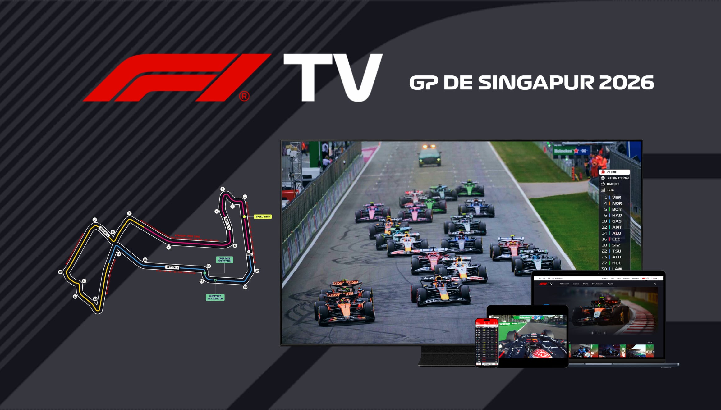 F1 TV EN VIVO — dónde ver carrera del GP de Singapur 2026 EN DIRECTO en TV y Streaming Online en México y Estados Unidos