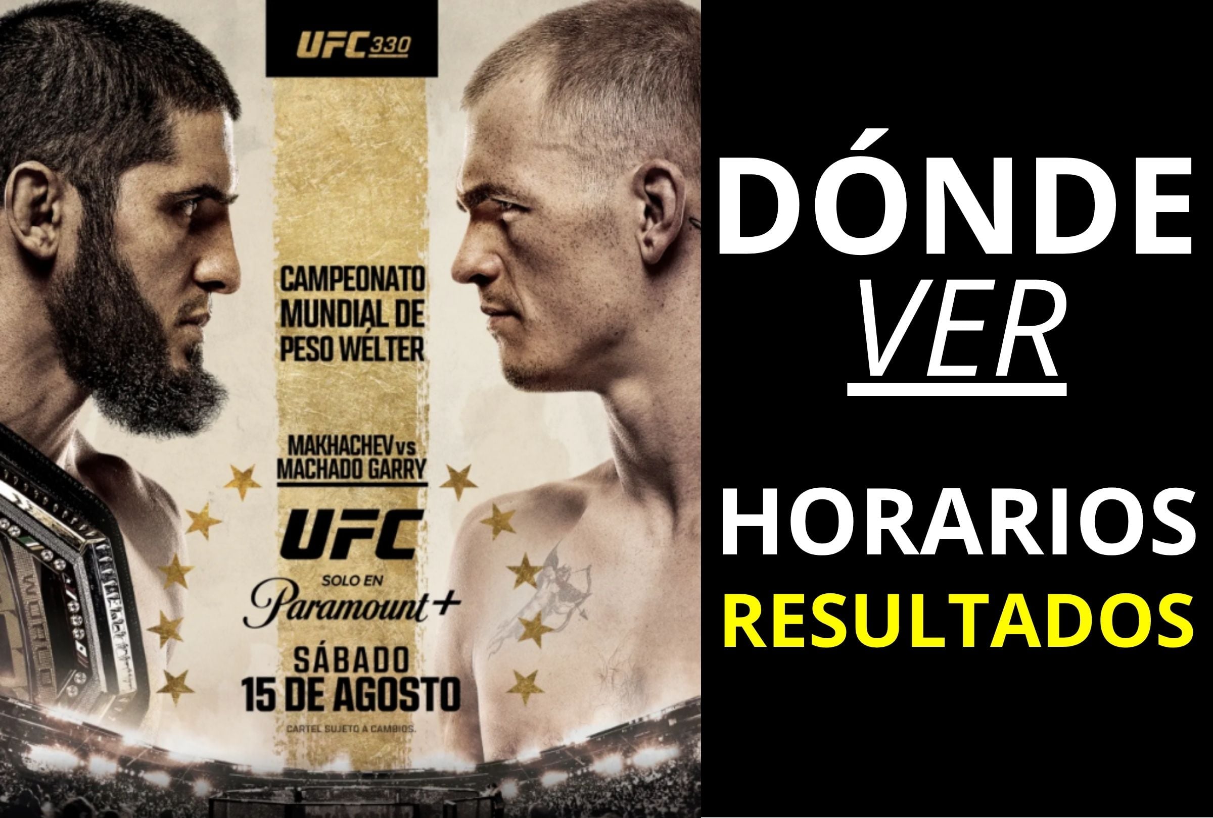 ▷ Cómo mirar pelea Makhachev vs. Machado Garry EN VIVO y EN DIRECTO por el UFC 330