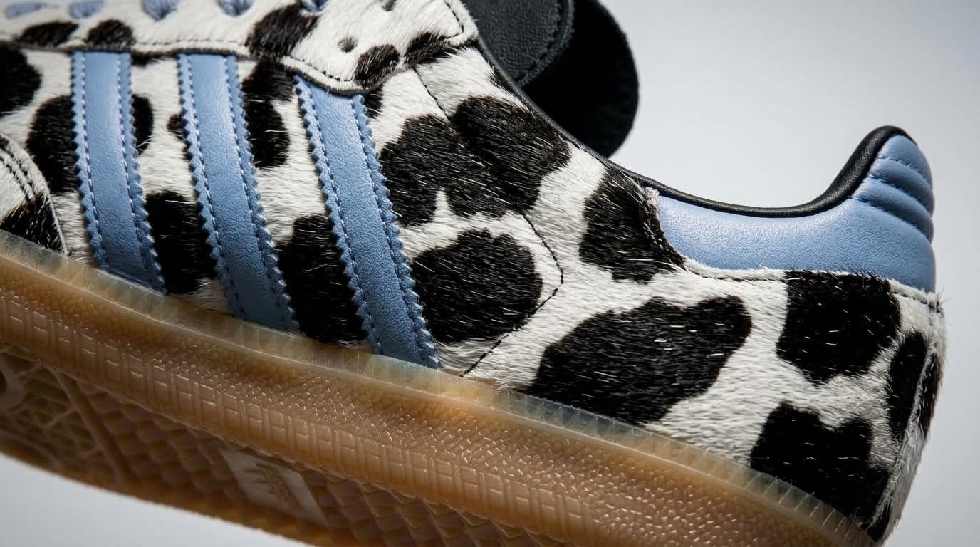 Estilo salvaje y texturizado: las nuevas adidas Samba “Cow Print” llegan en octubre con estampado peludo