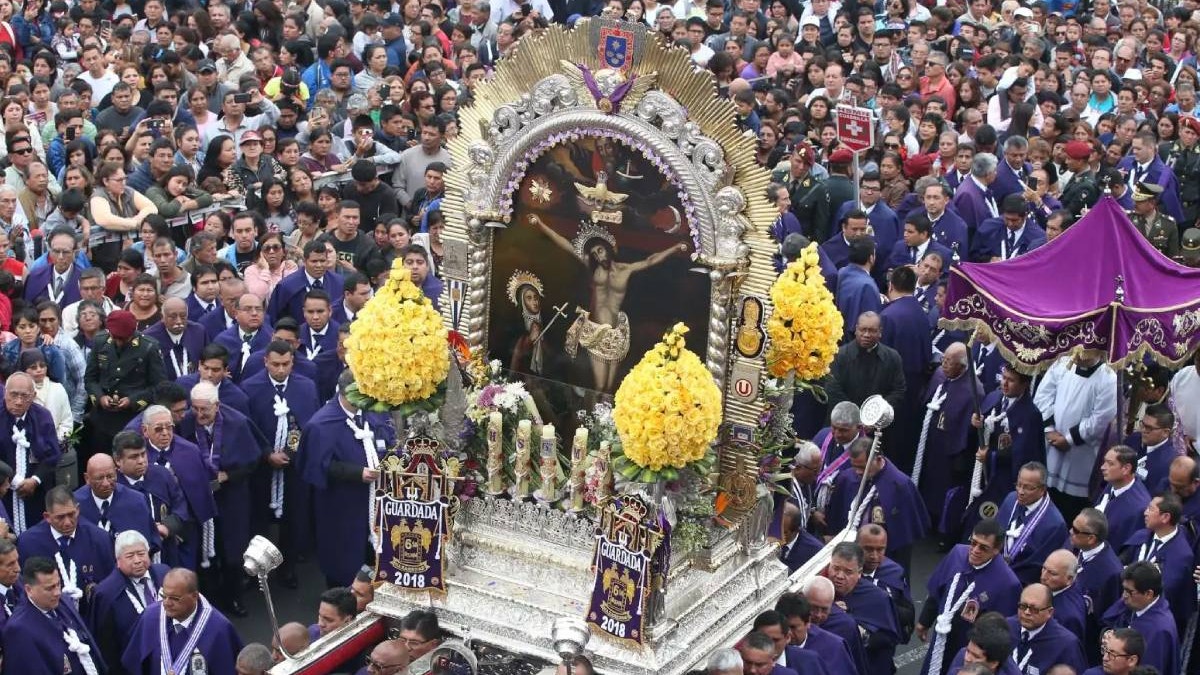 Todas las fechas y rutas de las salidas procesionales del Señor de los Milagros en el 2026