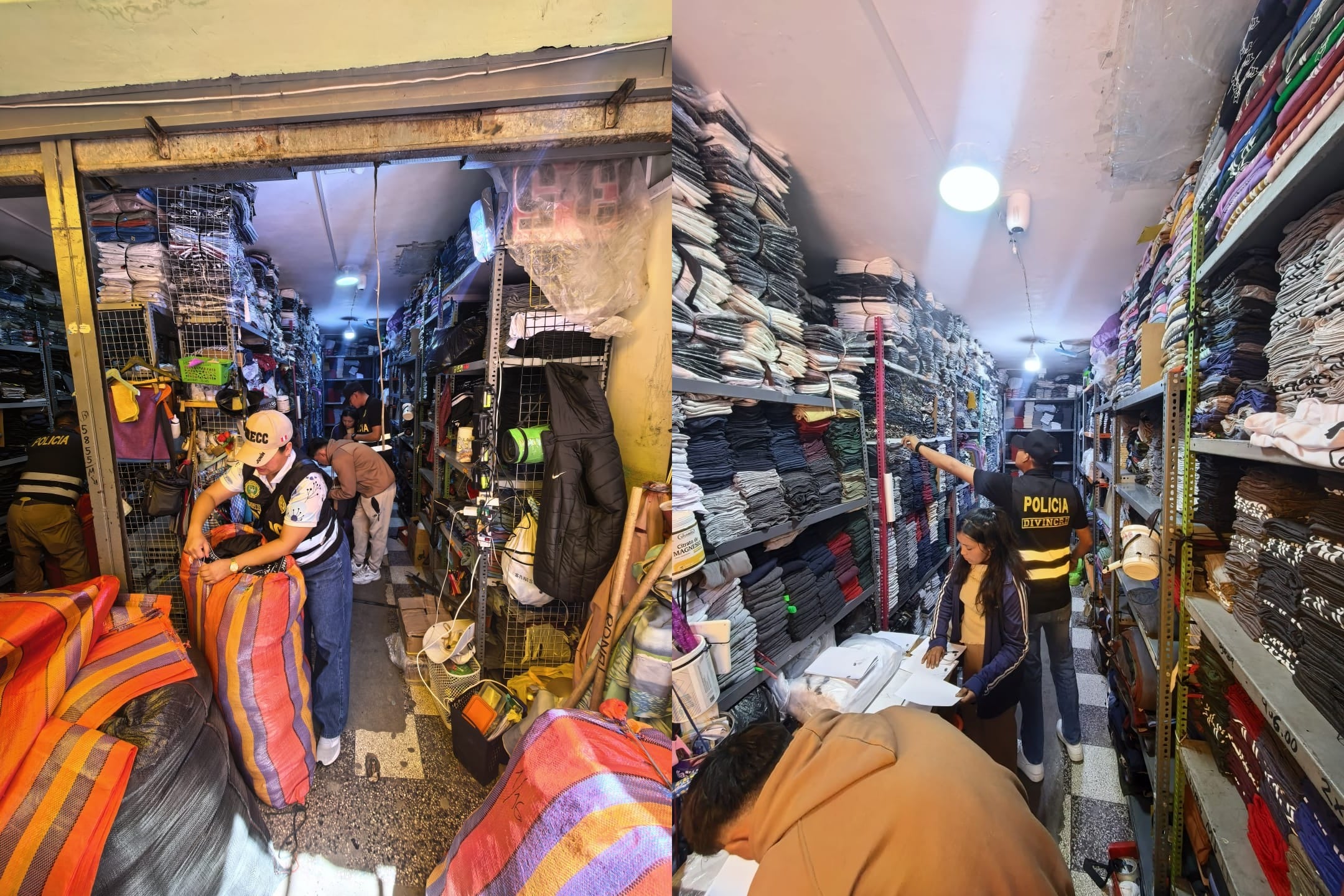 Huancayo: incautan mercadería valorizada en S/3 millones y detienen a 18 personas