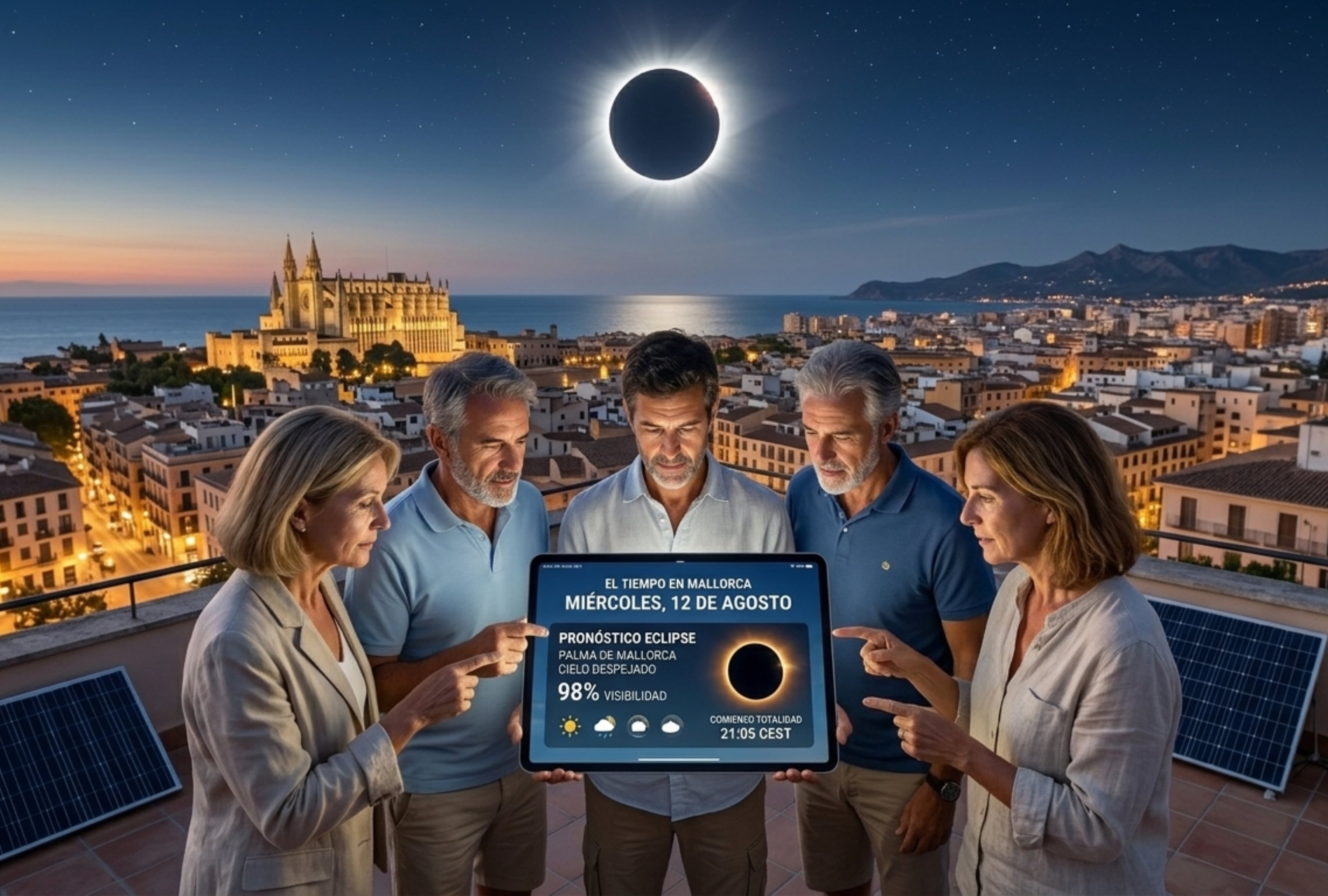 ¿Se podrá ver el eclipse solar en Mallorca hoy, 12 de agosto? Así estará el tiempo
