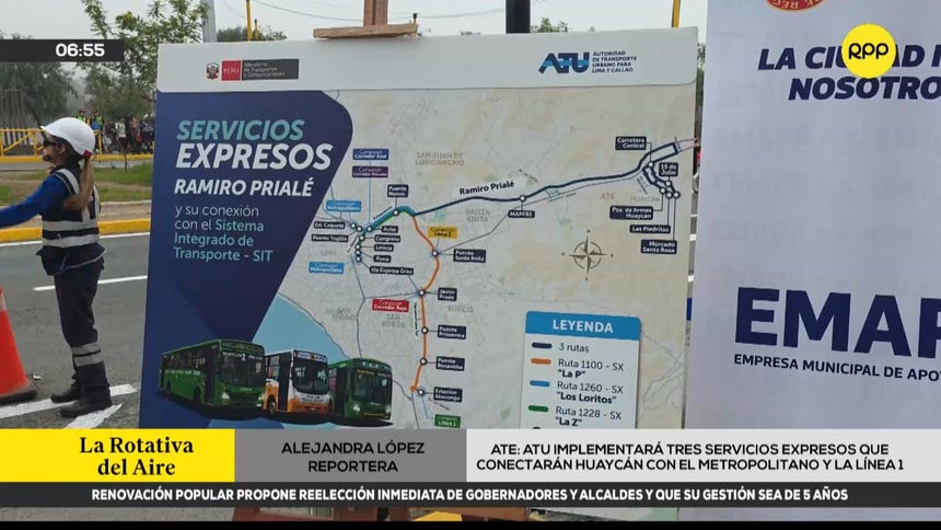 ATU implementa tres servicios expresos que conectarán Huaycán con el Metropolitano y la Línea 1