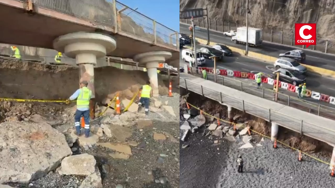 Miraflores: Grietas y caída de poste alertan sobre riesgo de derrumbe en la Costa Verde