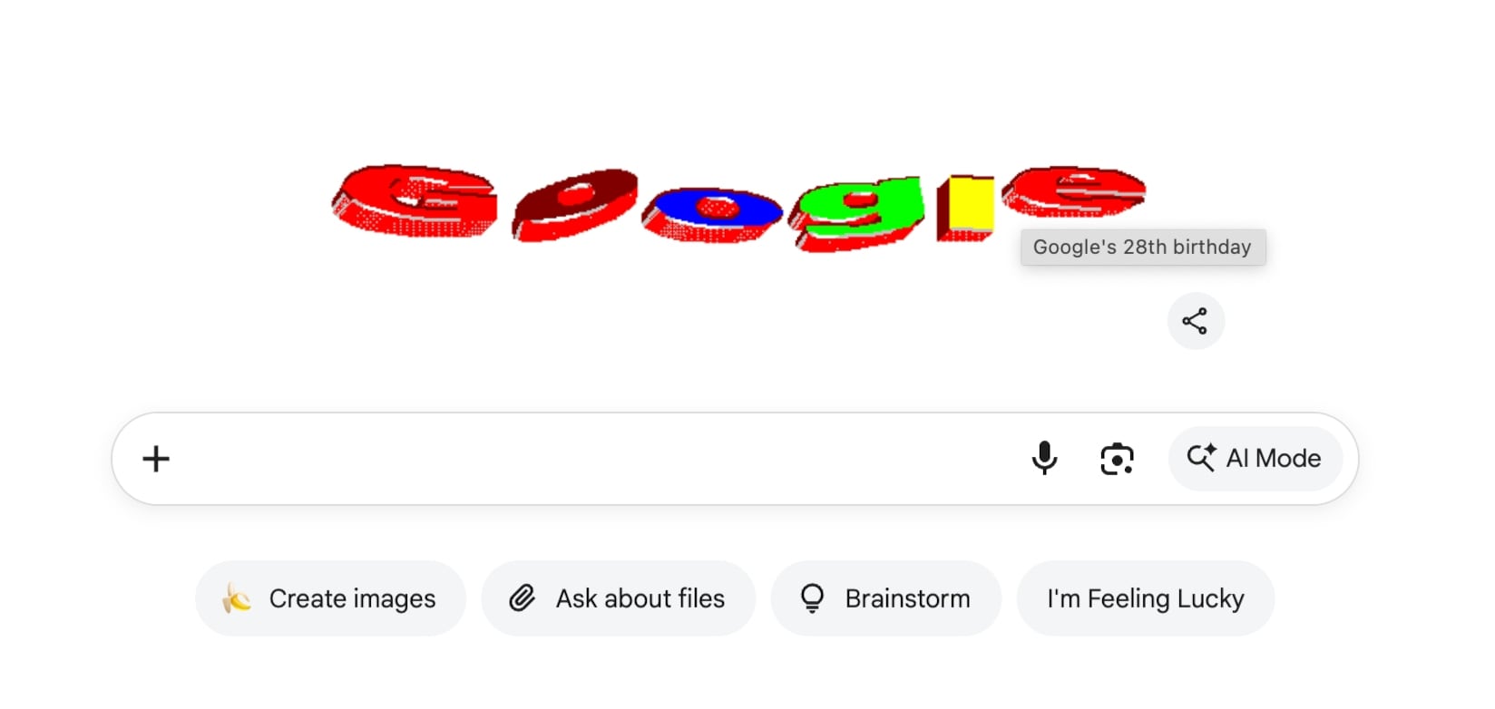 Google celebra su 28º aniversario con un Doodle retro: El guiño a su primer logo de 1997 y el misterio de su verdadera fecha de cumpleaños
