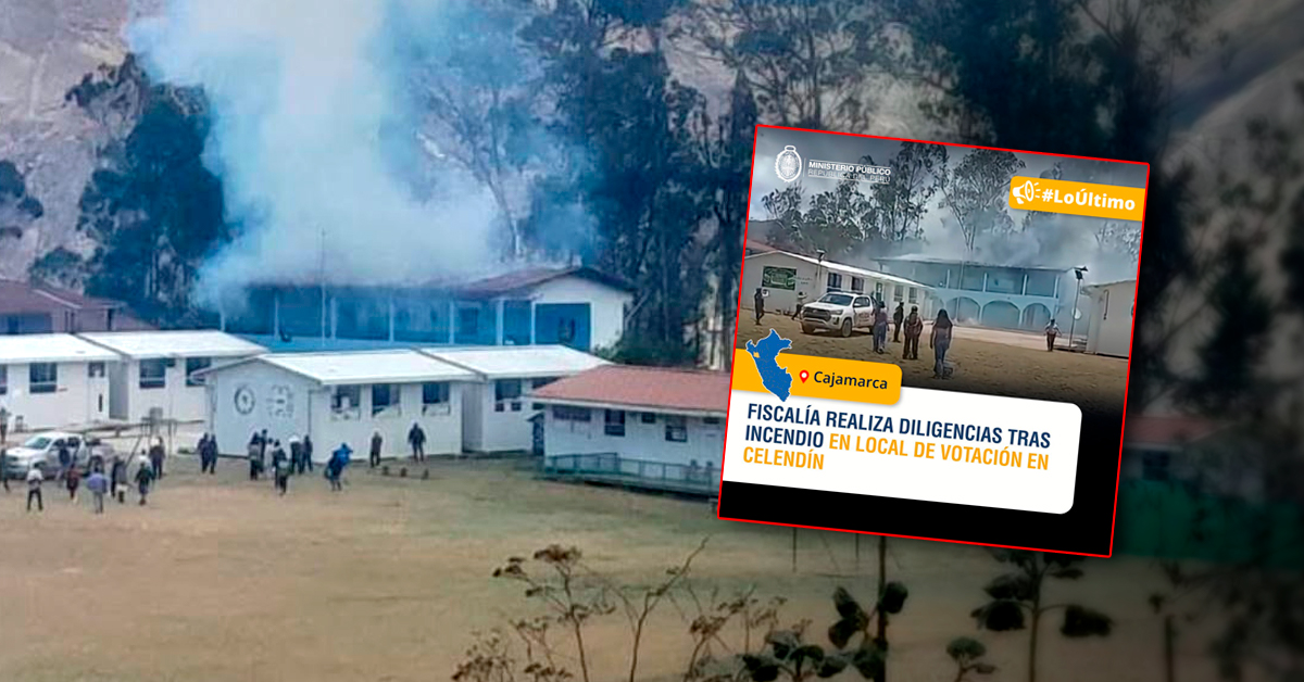 ERM 2026: Fiscalía inicia investigaciones tras atentado que incendió local de votación de Celendín