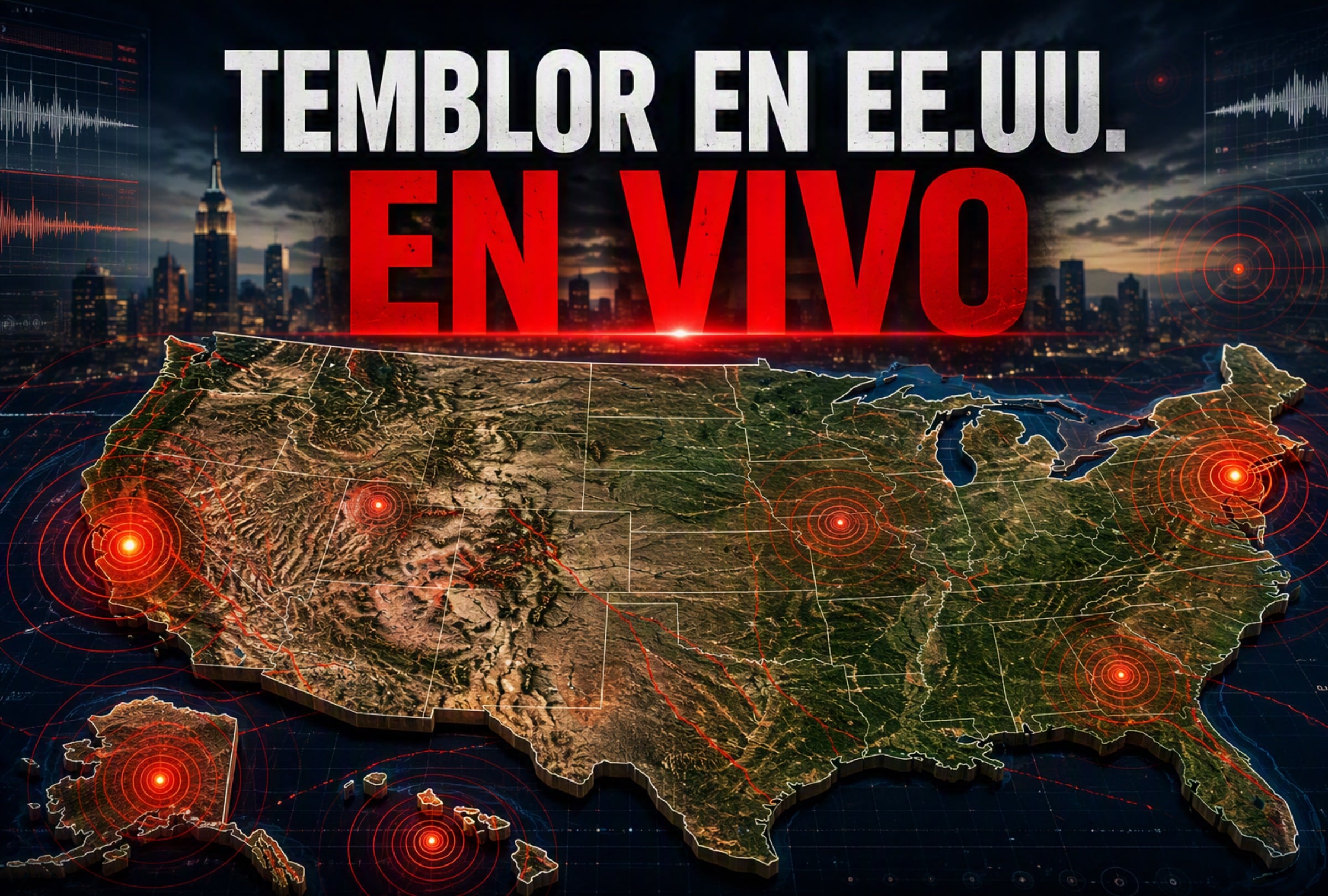 Temblor en EE.UU. EN VIVO hoy, 16 de agosto 2026: hora exacta, magnitud y dónde fue el epicentro del último sismo