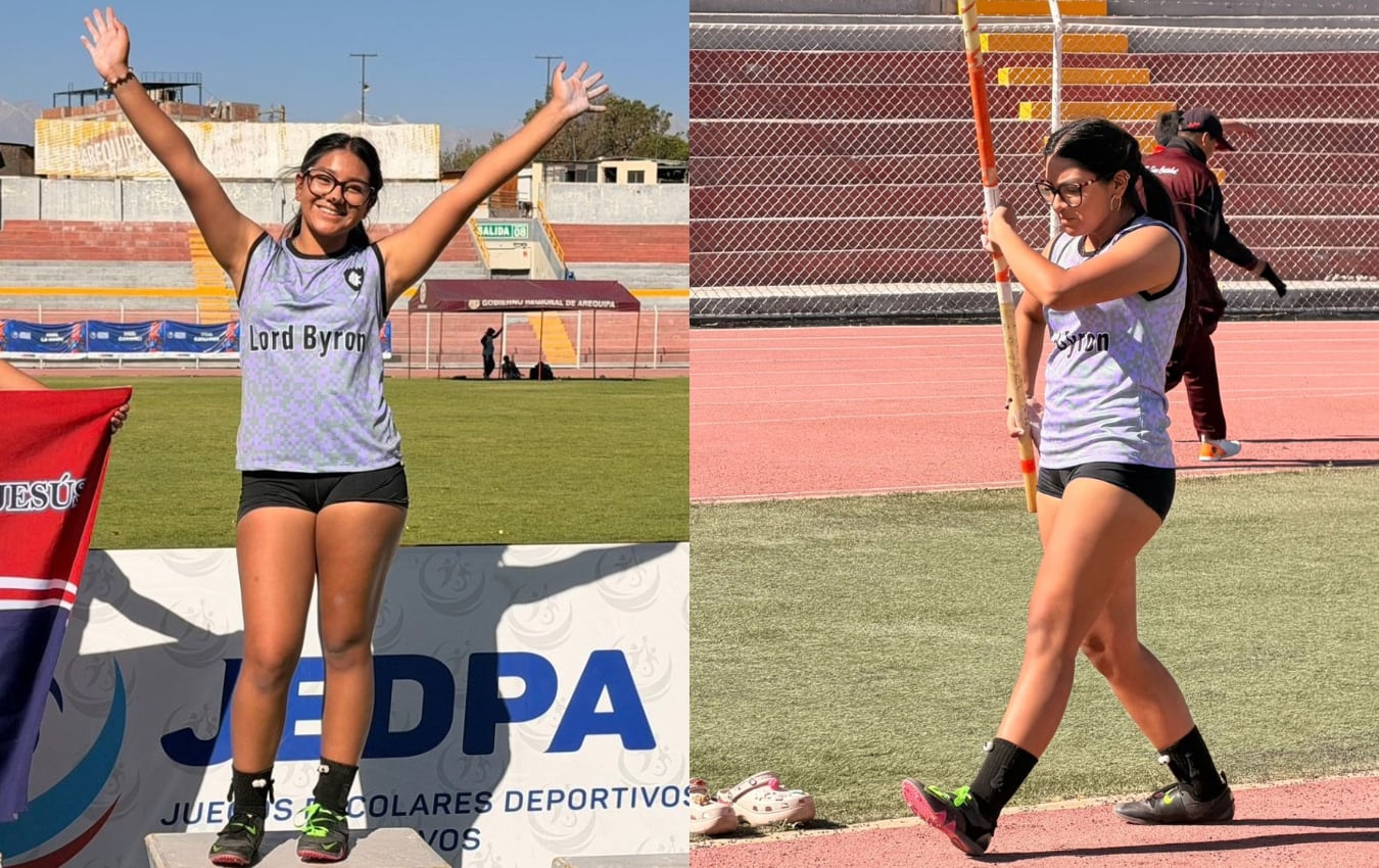 Arequipeña supera marca regional en Salto con Garrocha en los Juegos Deportivos Escolares