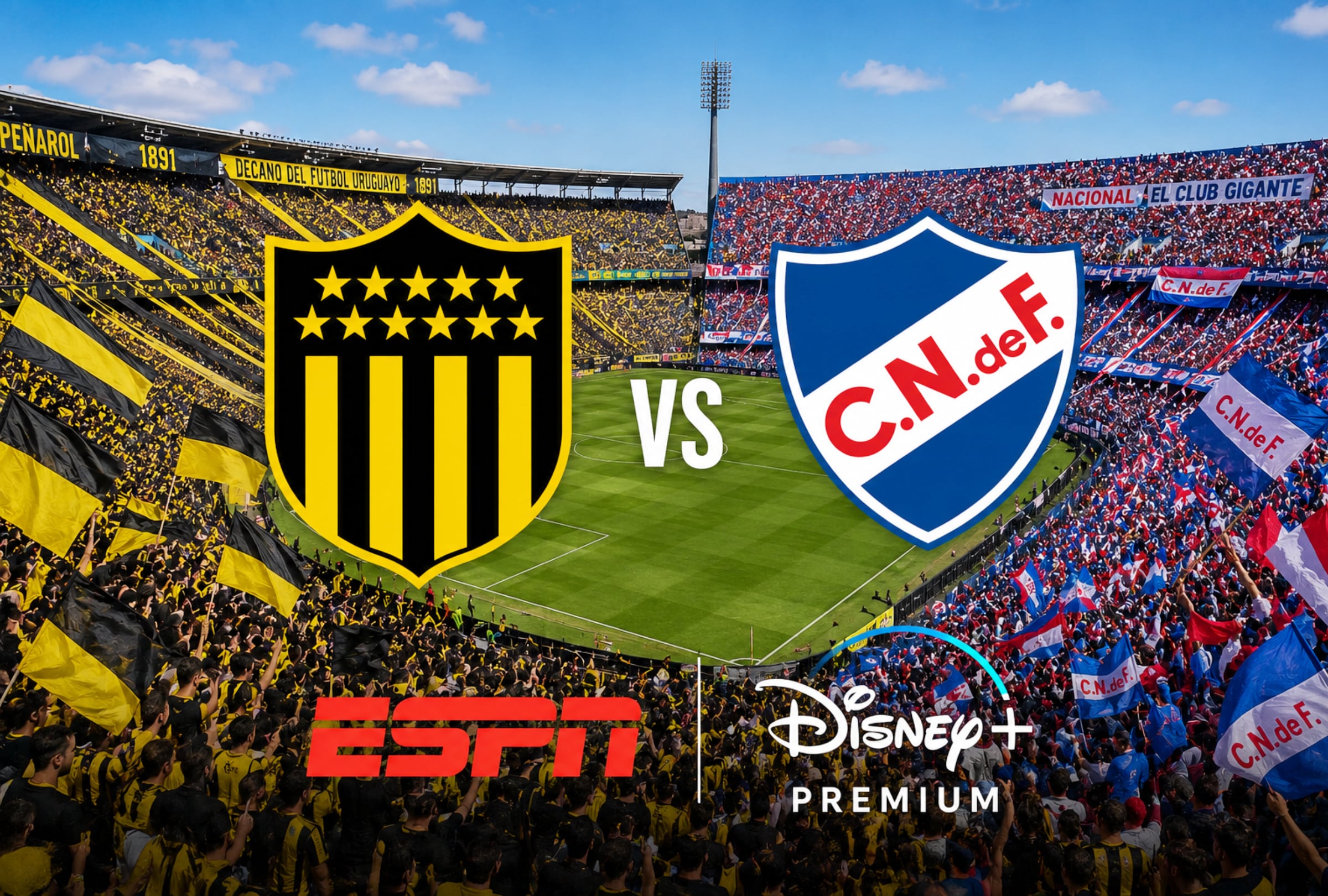 🎮 Ver ESPN EN VIVO GRATIS — seguir Peñarol vs. Nacional por Clausura 2026 de Liga AUF Uruguaya