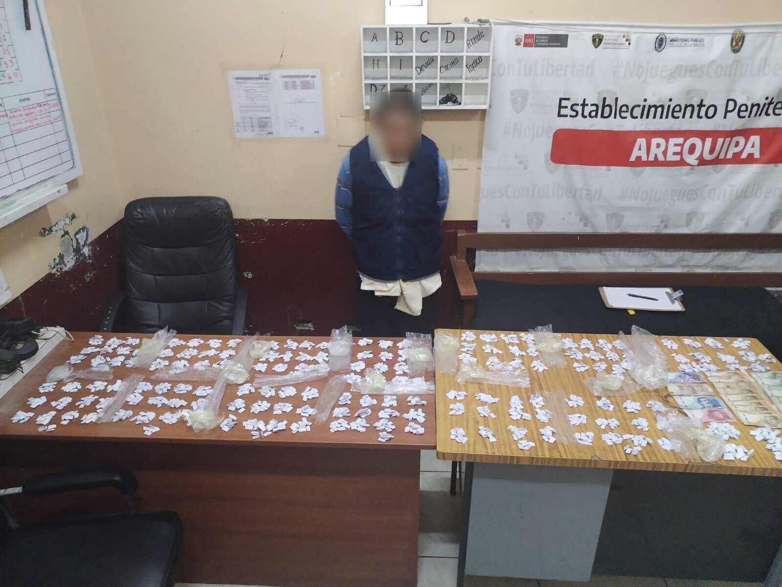 Arequipa: Interno vendía 1625 “ketes” de cocaína en el penal de Socabaya