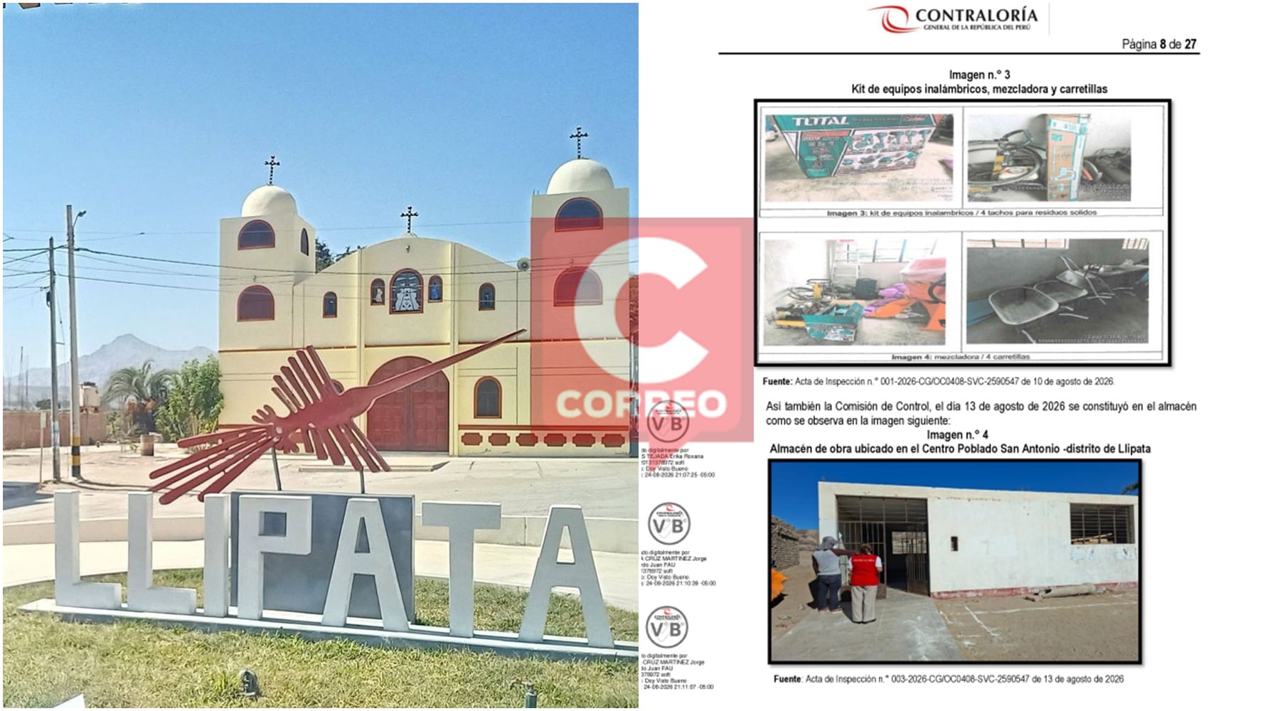 Palpa: cinco riesgos en obra de casi S/1 millón en Llipata, donde materiales pagados no fueron ubicados