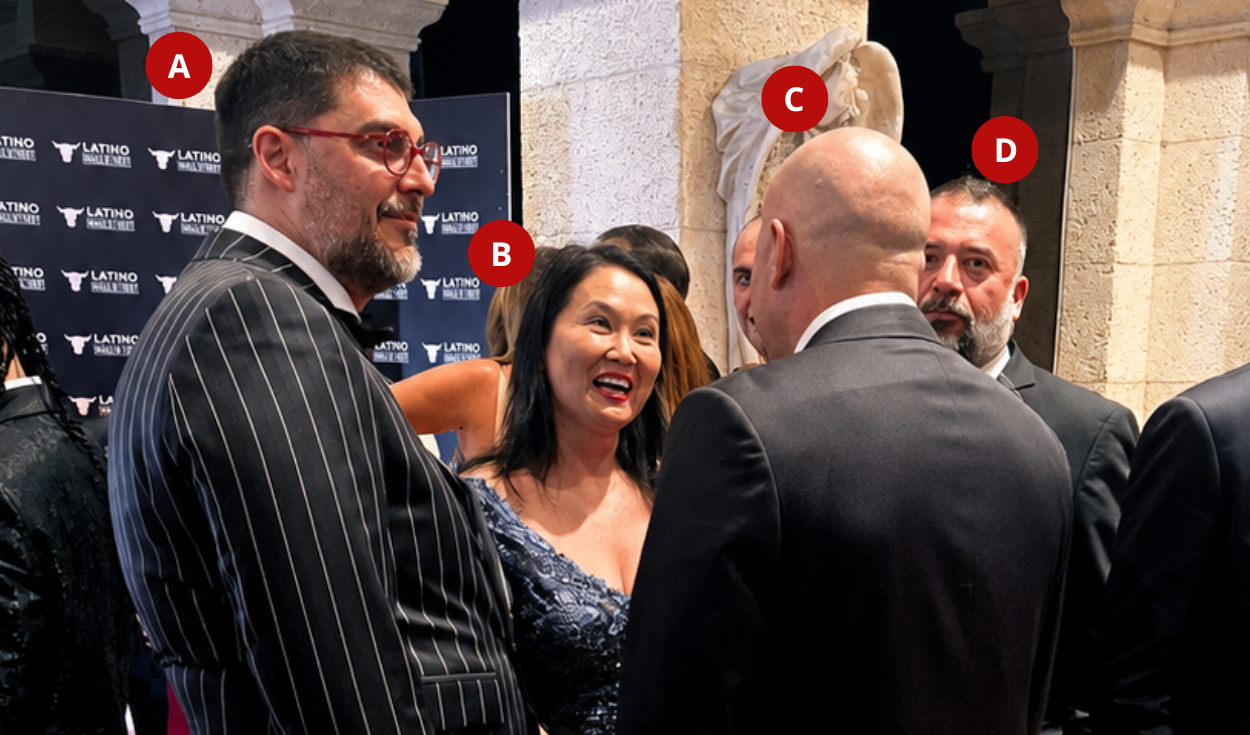 Keiko Fujimori estuvo en Miami en gala con Damián Valenzuela y Fernando Cerimedo