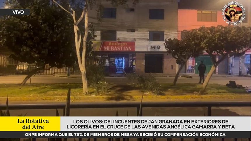 Arrojan granada de guerra y dejan nota extorsiva en bodega de Los Olivos [VIDEO]