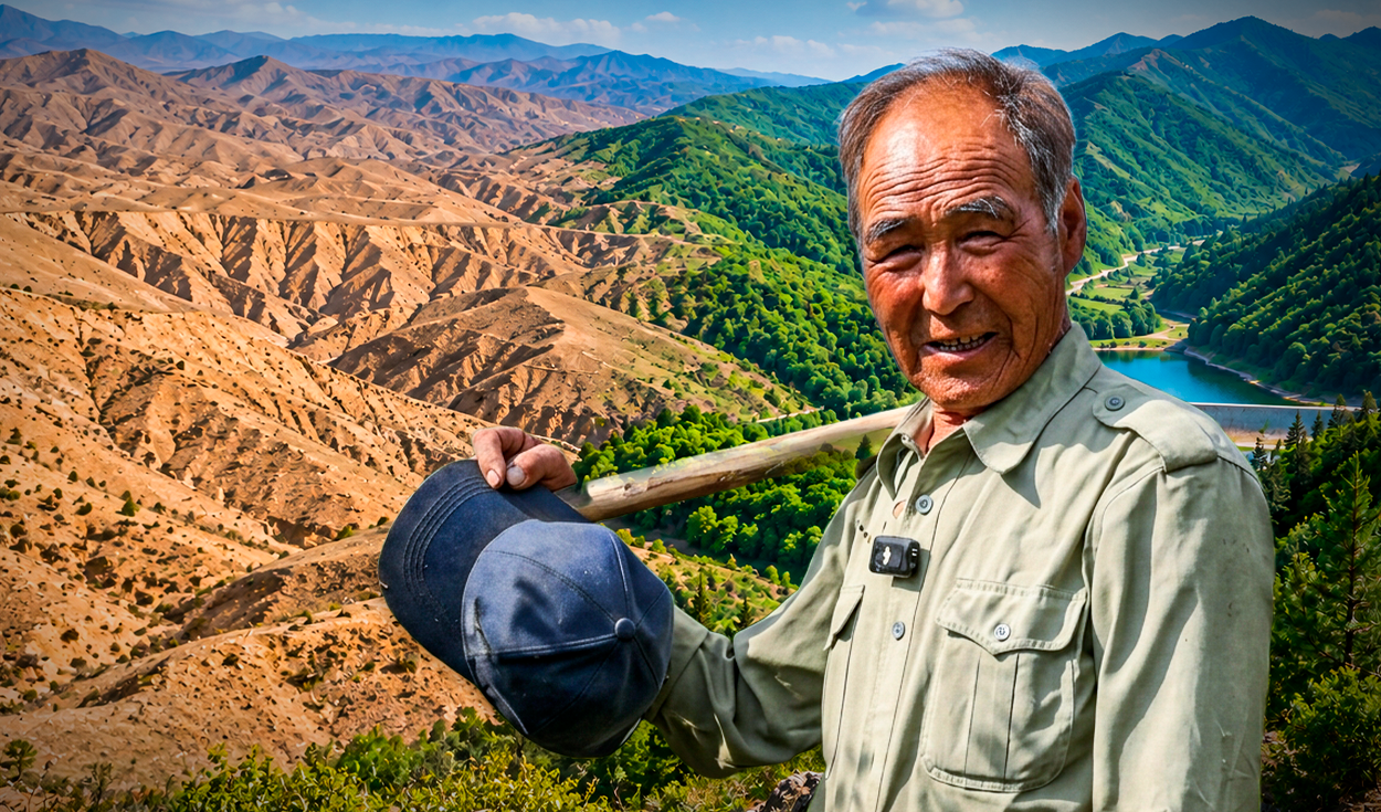 En 1983, un empresario dejó su hotel para plantar árboles en China: 43 años después, transformó montañas áridas en un 'santuario verde'
