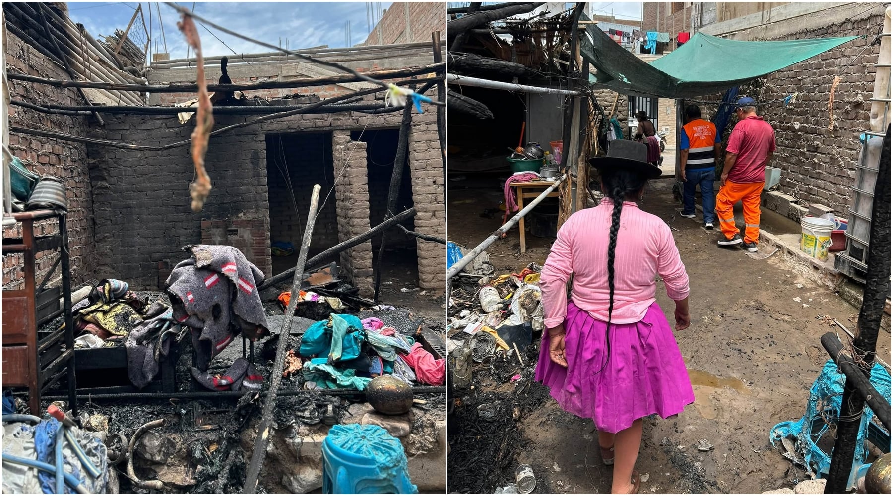 Nasca: voraz incendio destruye vivienda y deja a mujer de 60 años sin sus pertenencias