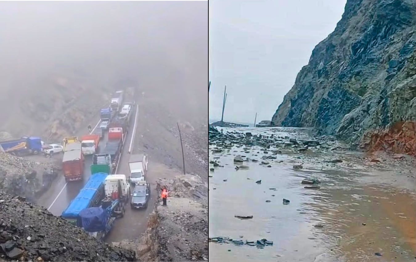 Arequipa: Huaicos y derrumbes bloquean la Panamericana Sur en el tramo Atico-Ocoña (VIDEO)