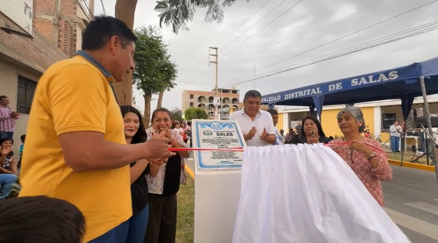 Ica: inauguran pistas y veredas en varias calles del centro poblado de Guadalupe, en Salas
