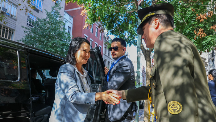 Keiko Fujimori llega a Nueva York para participar en la Asamblea General de la ONU
