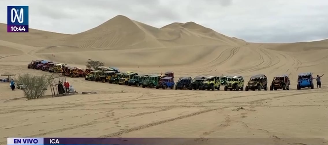 Huacachina suspende paseos en vehículos tubulares tras intervención de la Fiscalía