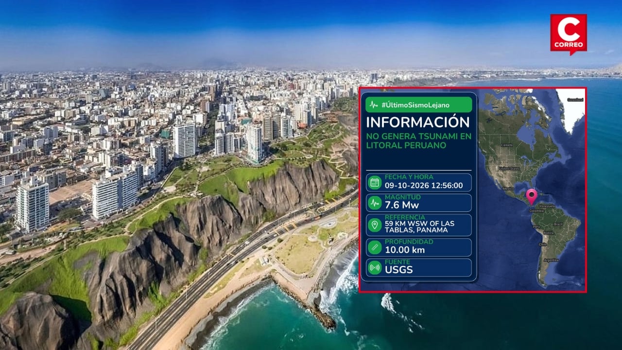 Marina de Guerra descarta tsunami en el litoral peruano tras fuerte sismo de 7.7 en Panamá